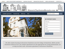 Tablet Screenshot of historiccharlestonrentals.com